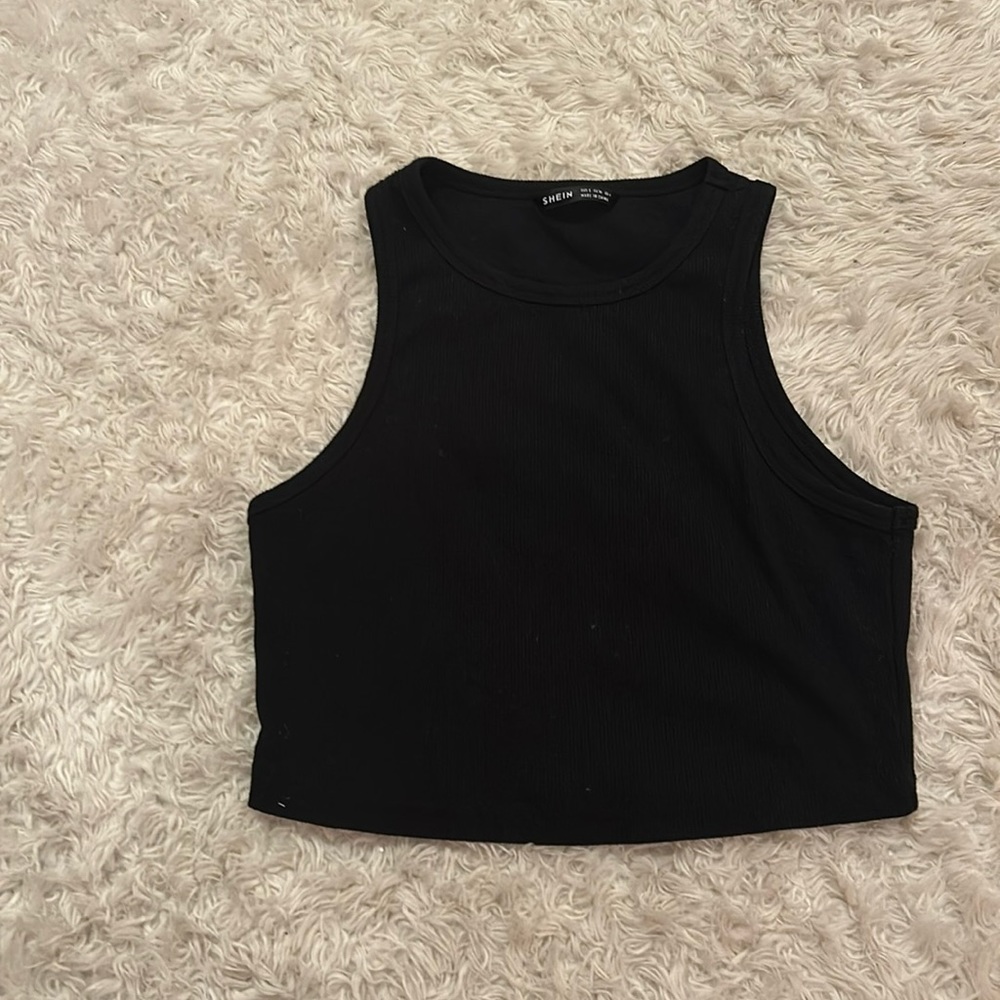 Shein black crop top.